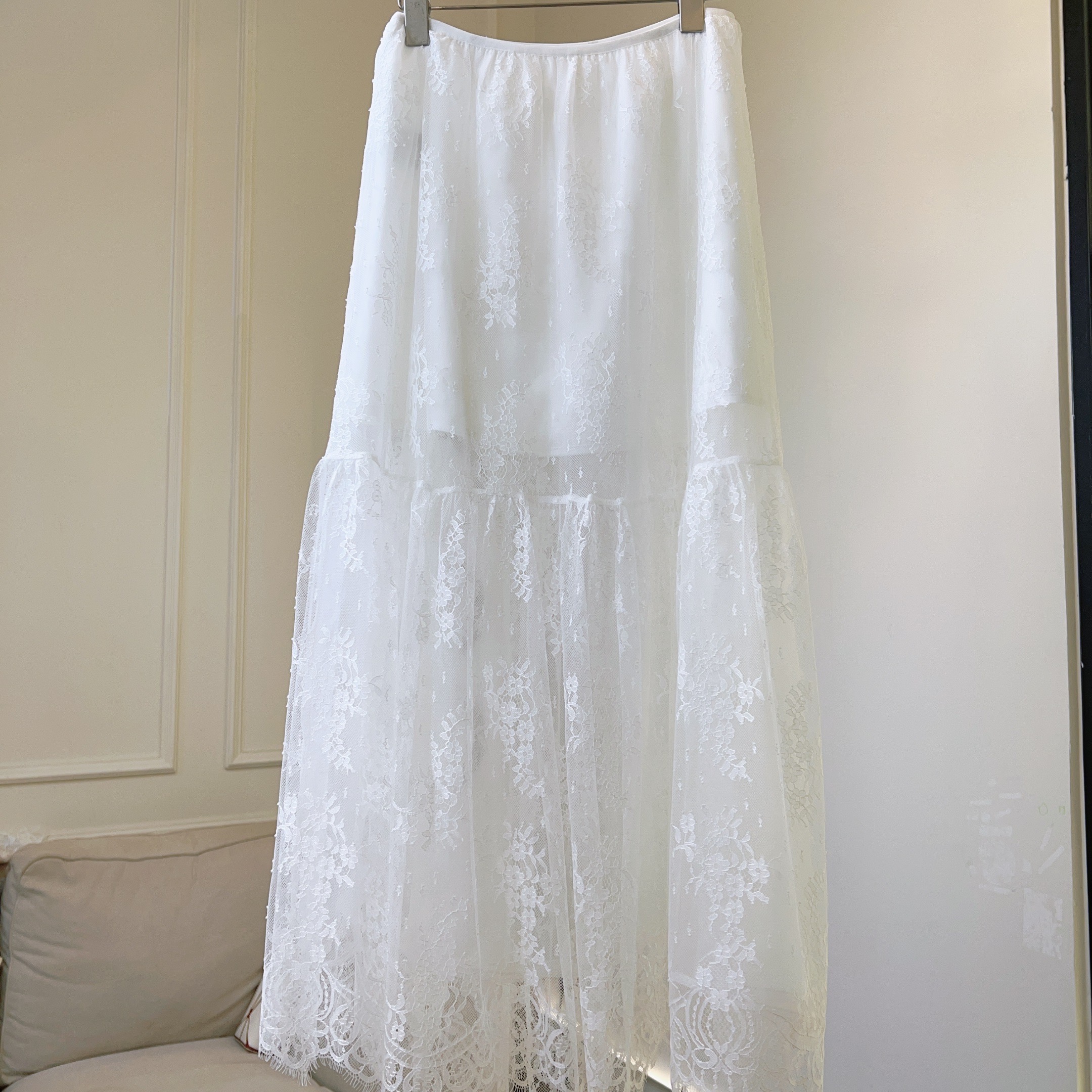 无品牌新编号765春季新款 蕾丝镂空原创繁花半裙女装显瘦蕾丝半裙