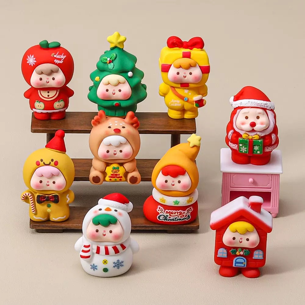 【直播拆】圣诞崽崽树脂DIY摆件玩具