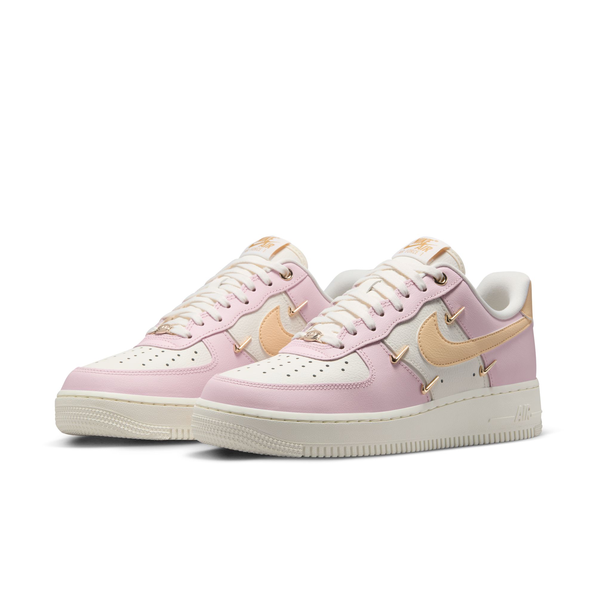 NIKE/耐克AF1女子经典百搭空军一号粉色小金钩运动鞋IB2574600