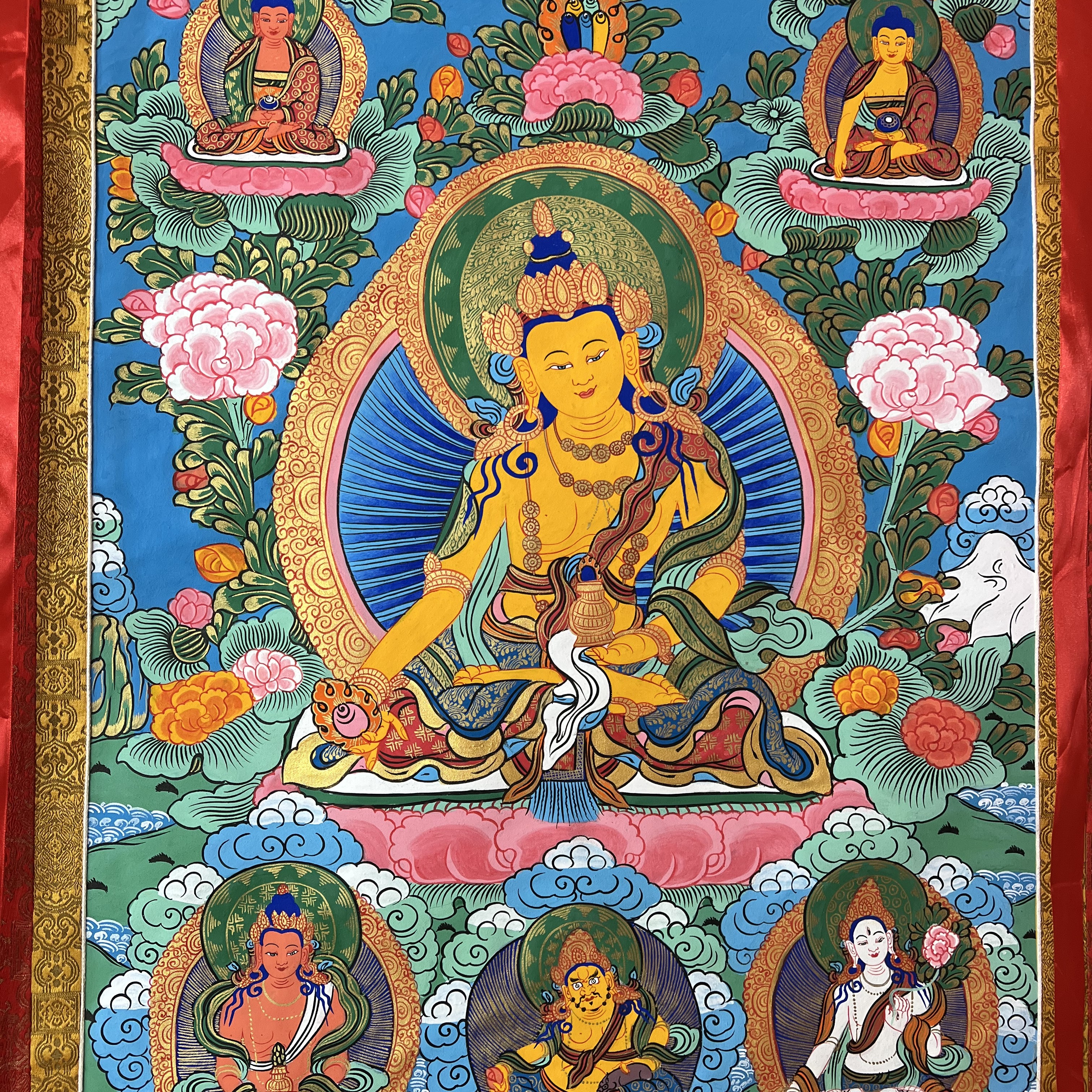 地藏王菩萨唐卡龙蛇属相本命佛客厅玄关书房佛堂装饰挂画（1017）