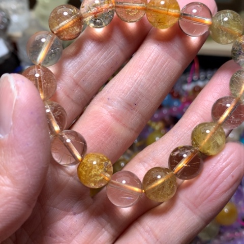 水晶手串未镶嵌11mm发晶手串