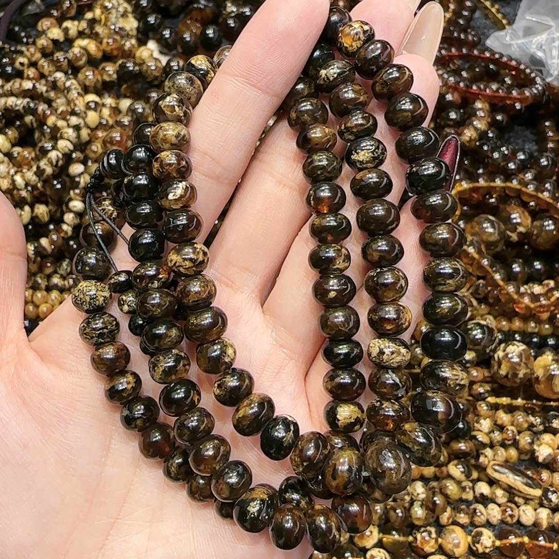 琥珀耳饰未镶嵌欢****e抚顺琥珀