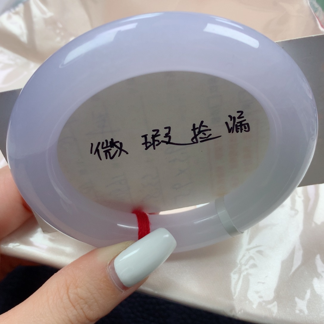 未镶嵌手镯翡翠梦幻少女心紫罗兰胖圆条55