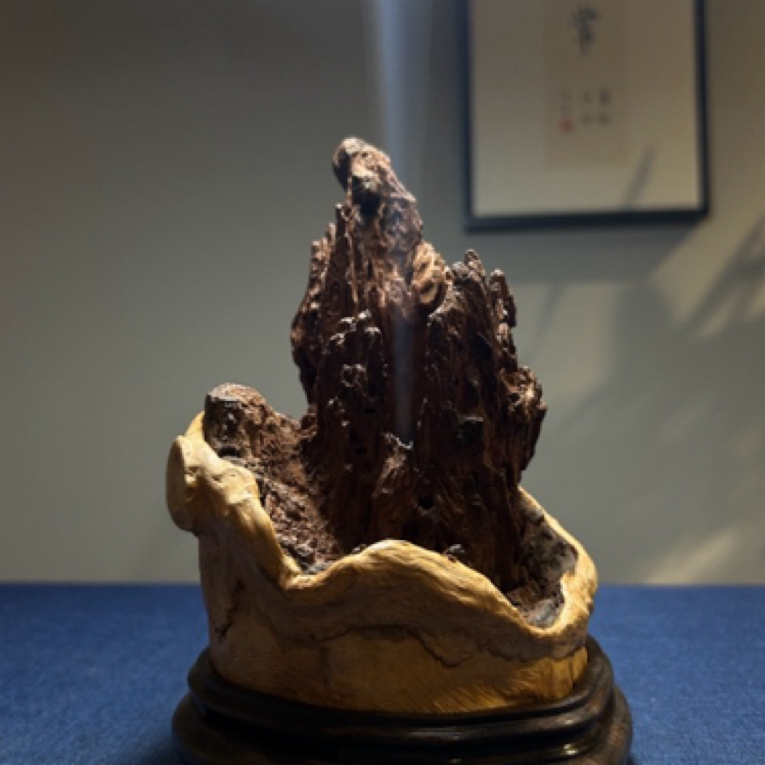 荔枝木随形香炉摆件