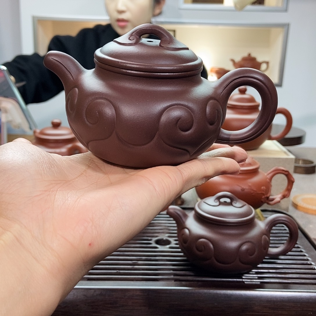 紫砂茶壶紫泥如意