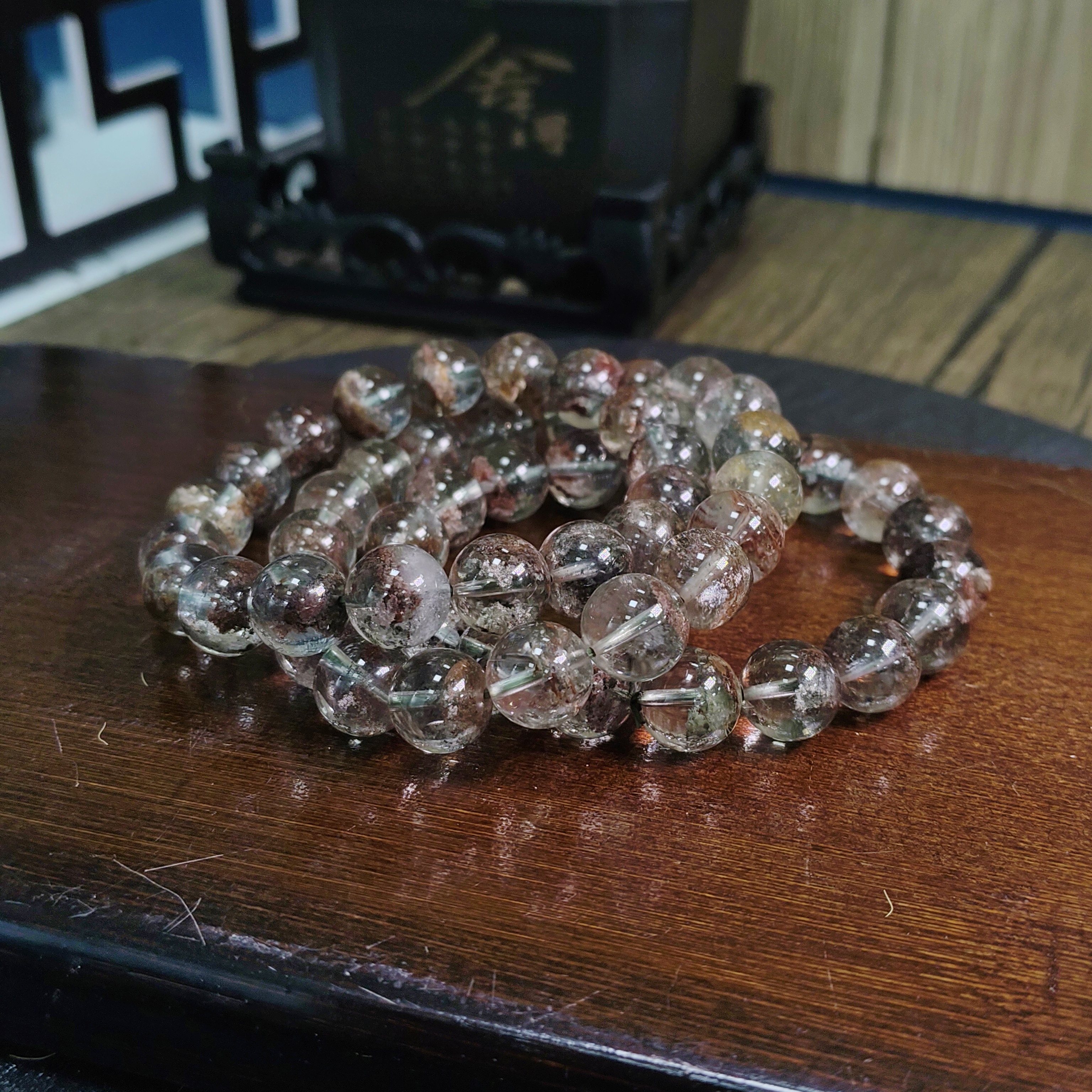 【书记甄选】天然千层幽灵单圈手链 多样性发一件 约11mm CK1108