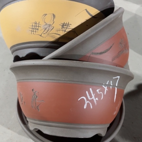 紫砂花盆110-4。34.5-17