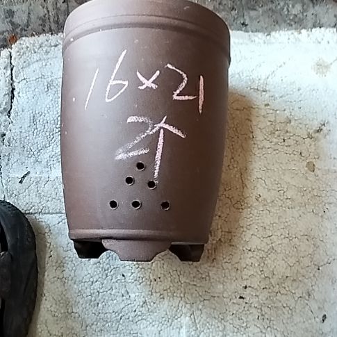 三线两个花盆紫砂