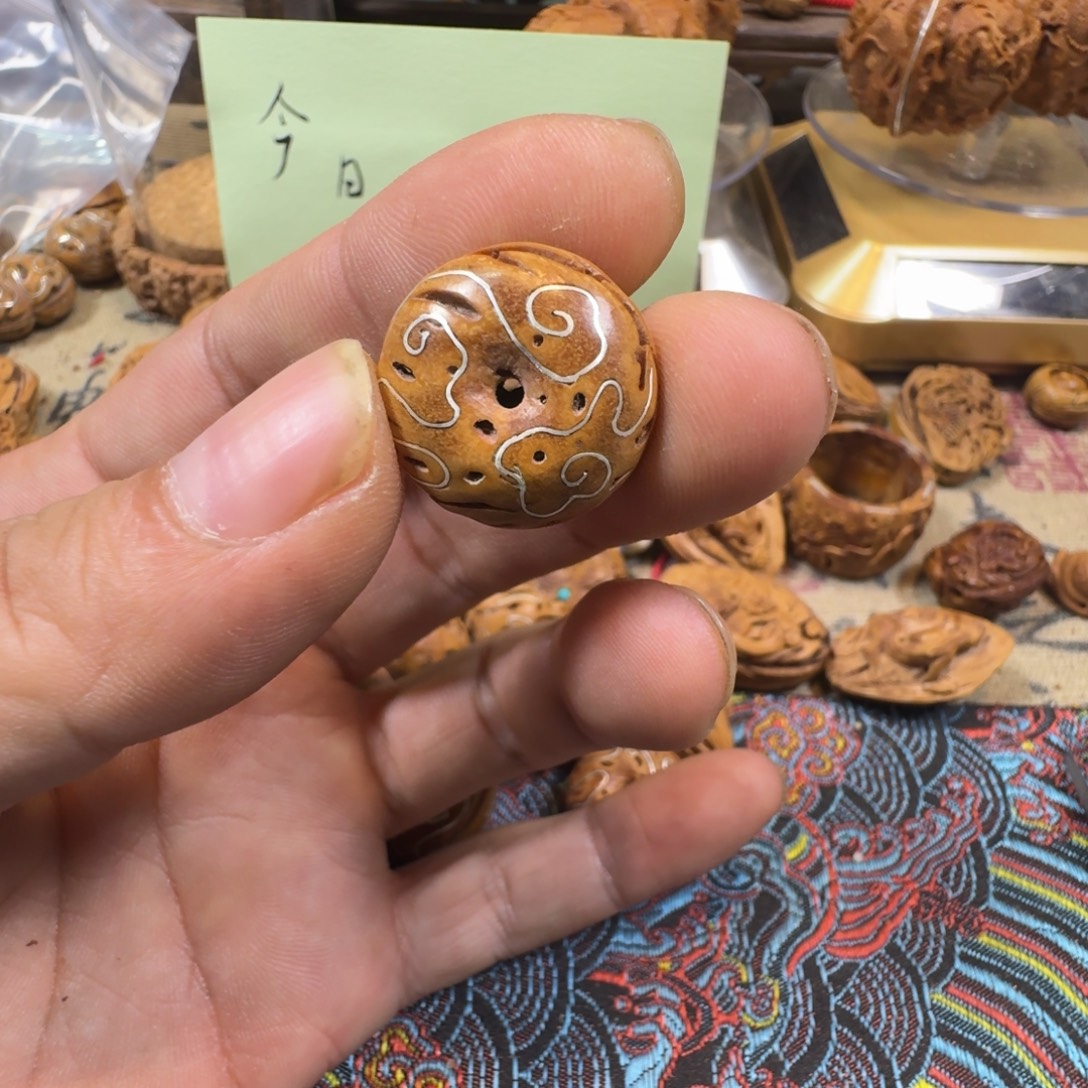 核桃手串/手链平安扣挫银190