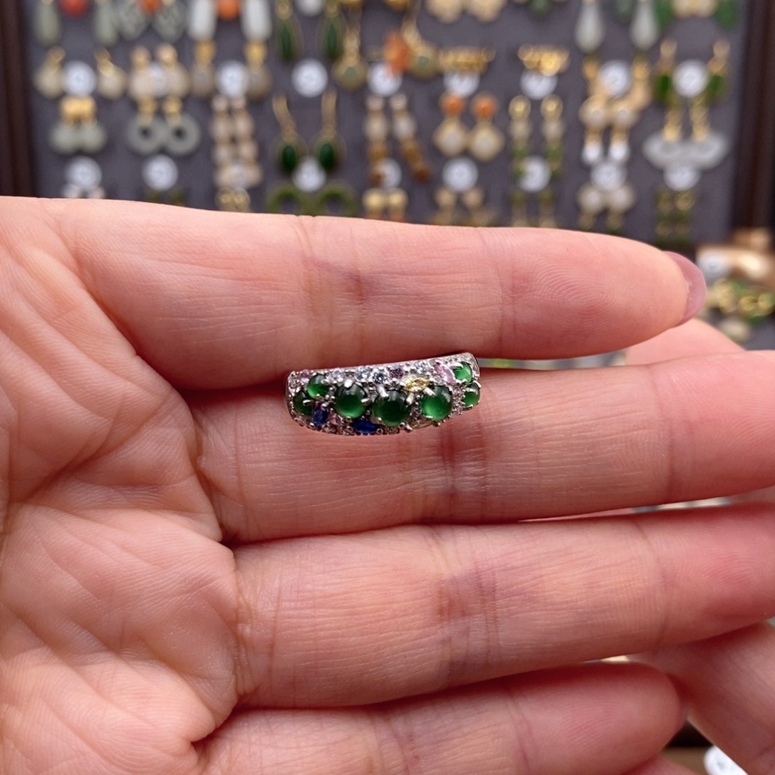 银S925镶嵌和田玉耳饰黄*玉