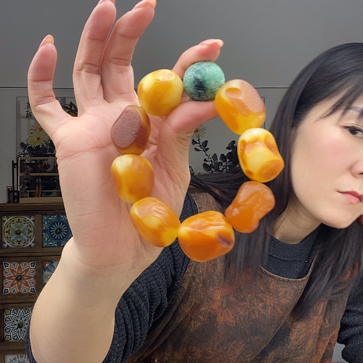 蜜蜡手串未镶嵌手串