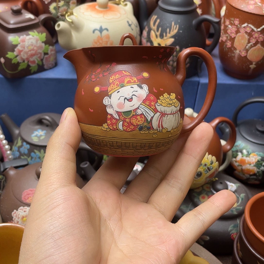 一***城茶杯红泥紫砂茶壶150cc