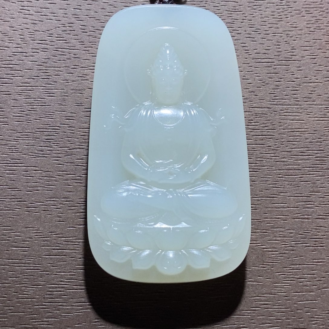 和田玉未镶嵌颈饰观音