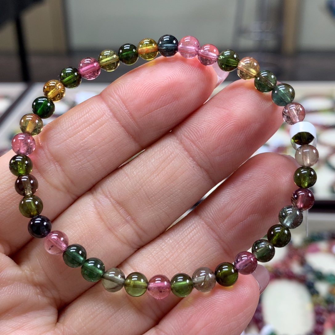 碧玺手链未镶嵌手链5毫米左右