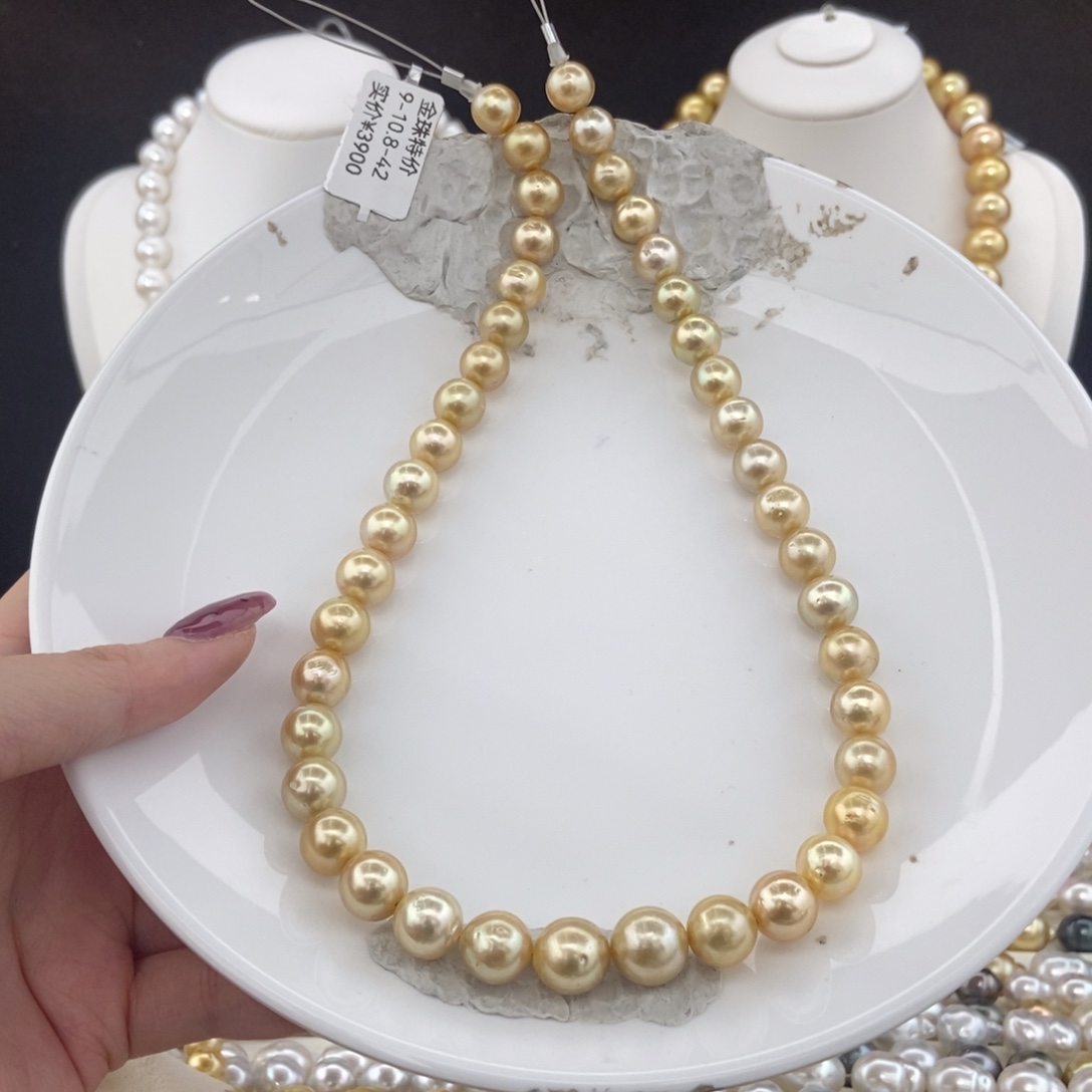 项链合金海水珍珠9-11/42颗 特价3900