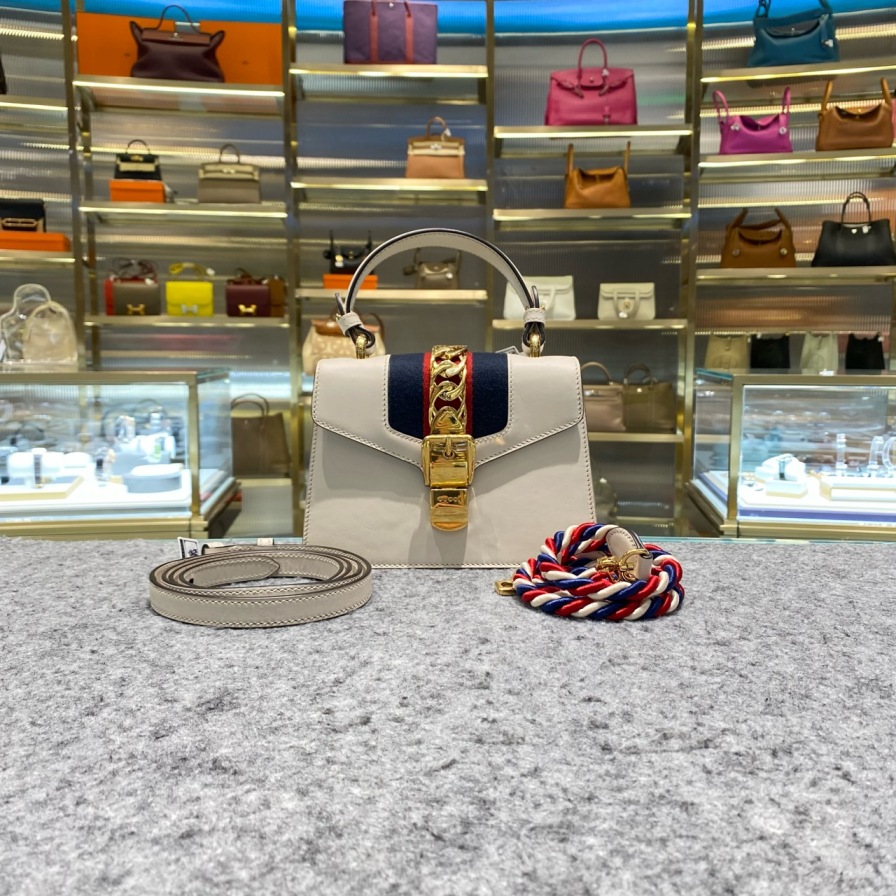 99新 GUCCI/古驰 sylvie塞尔维亚 尺寸 20*14*8