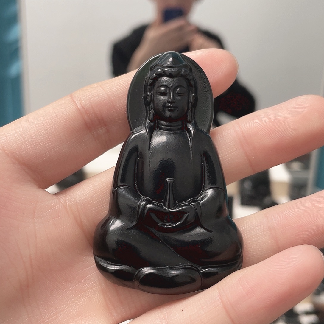 噢***也蛇纹石玉银S925镶嵌吊坠
