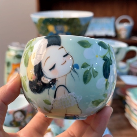 炉景德镇釉下手绘陶瓷 