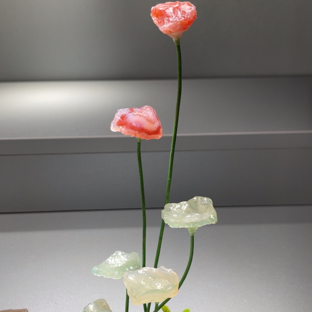 石材阿拉善花花摆件