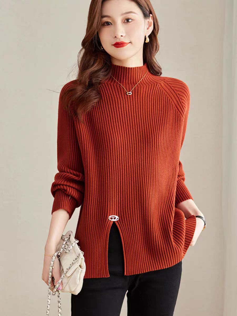 （柚子同款）SG冬季开叉气质长袖针织内搭555