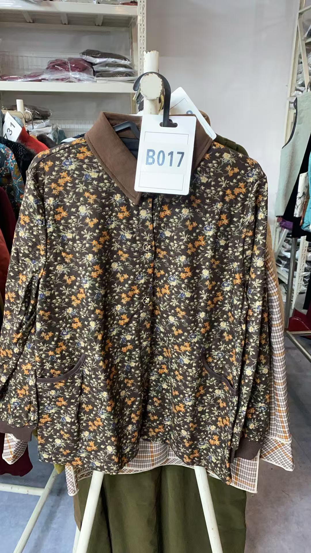 B017秋冬爆款老太太上衣