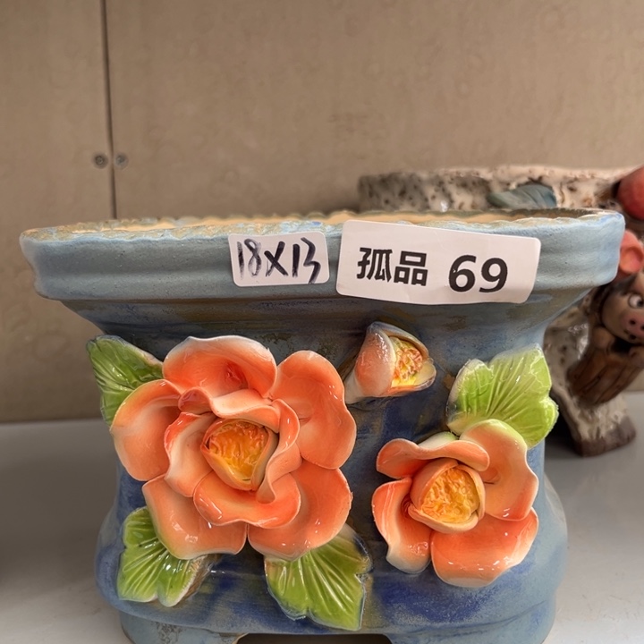 紫砂花盆粗陶材质多肉花盆