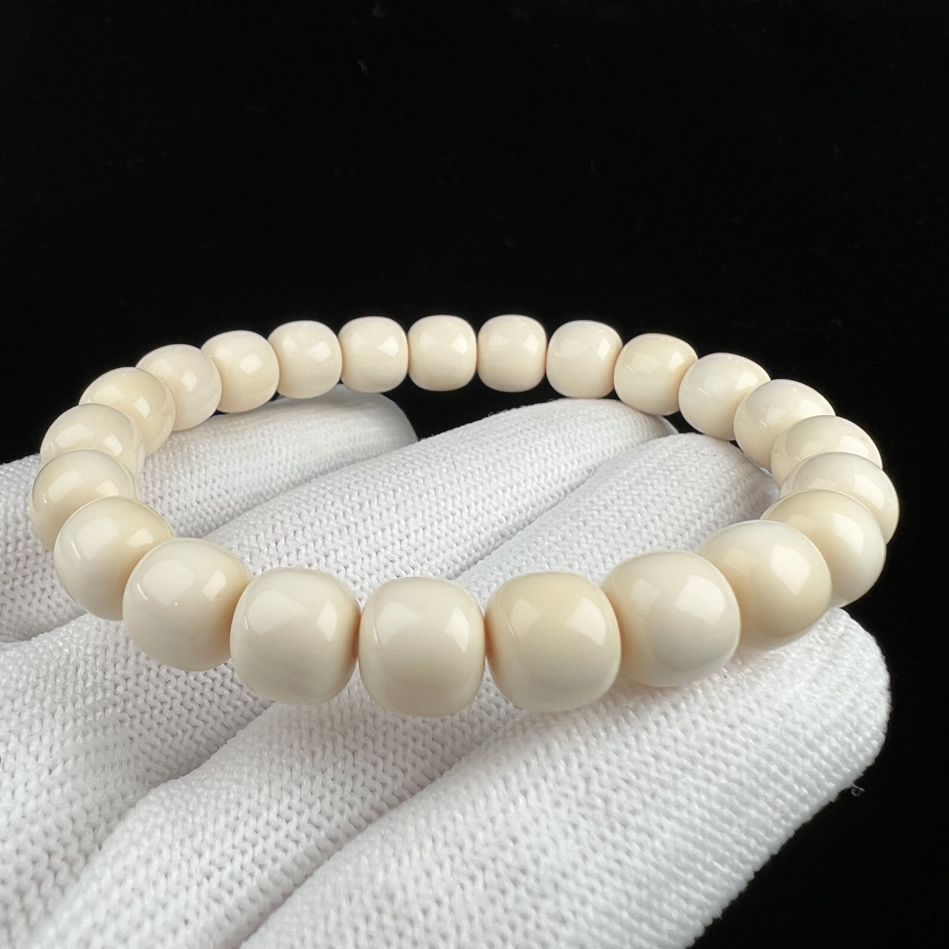 Q3743天然猛犸牙手串 9*8mm支持鉴定 假一罚四