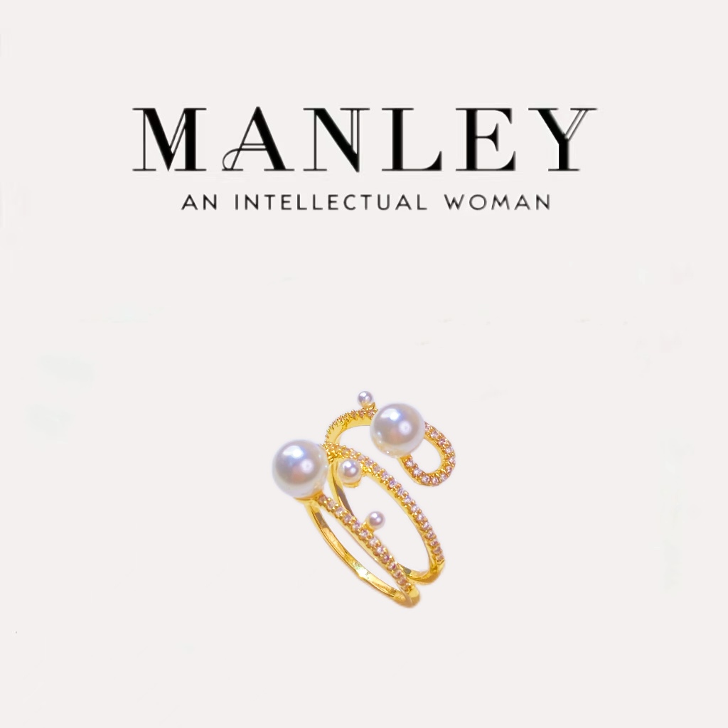 铜合金锆石戒指 MANLEY戒指气质时尚轻奢A49