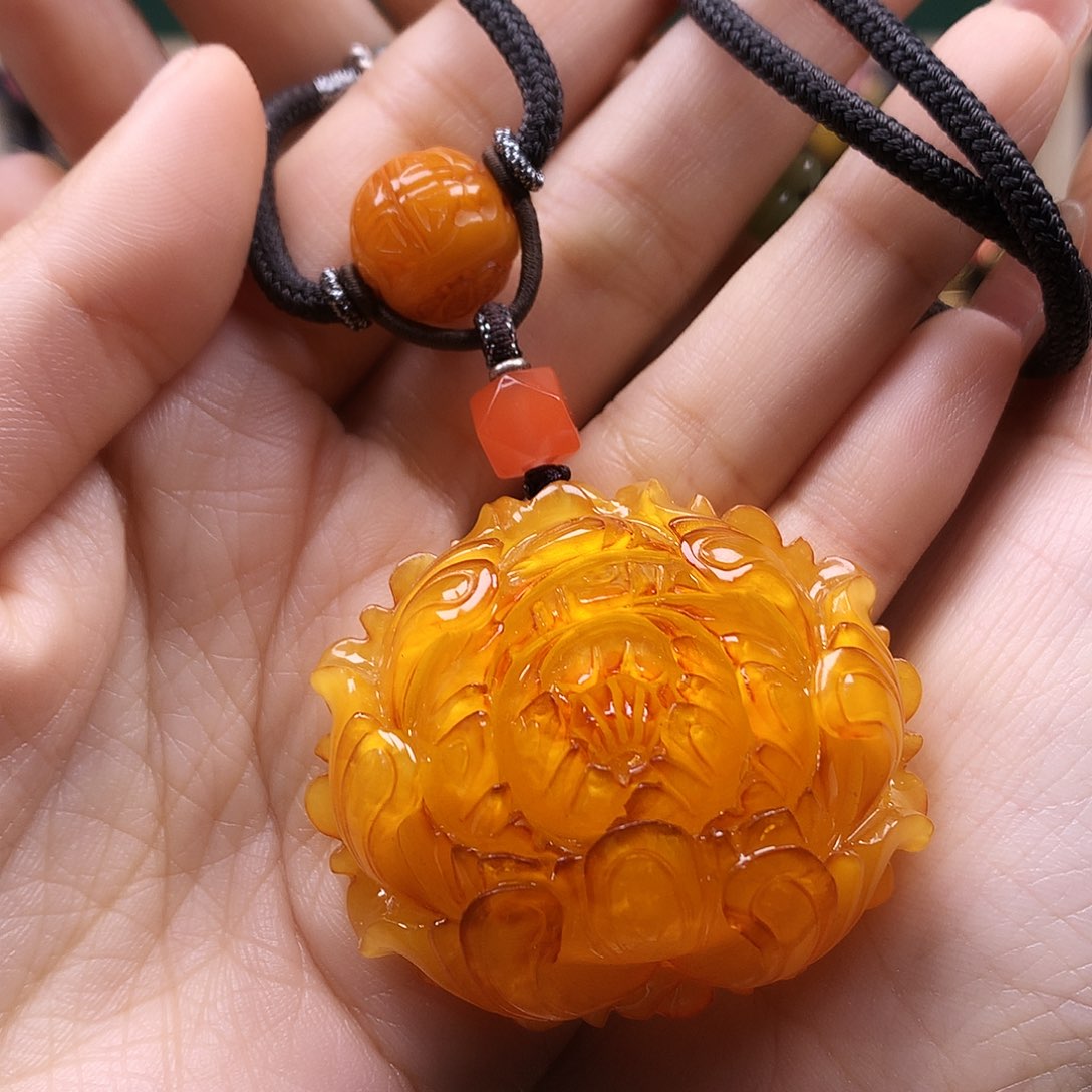 蜜蜡颈饰未镶嵌快**魚吊坠