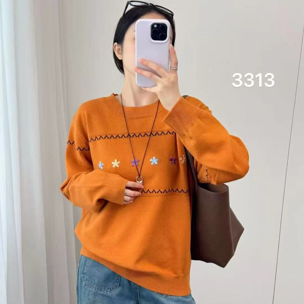 3313 高品质面料冬款大码女装加绒加厚毛衣