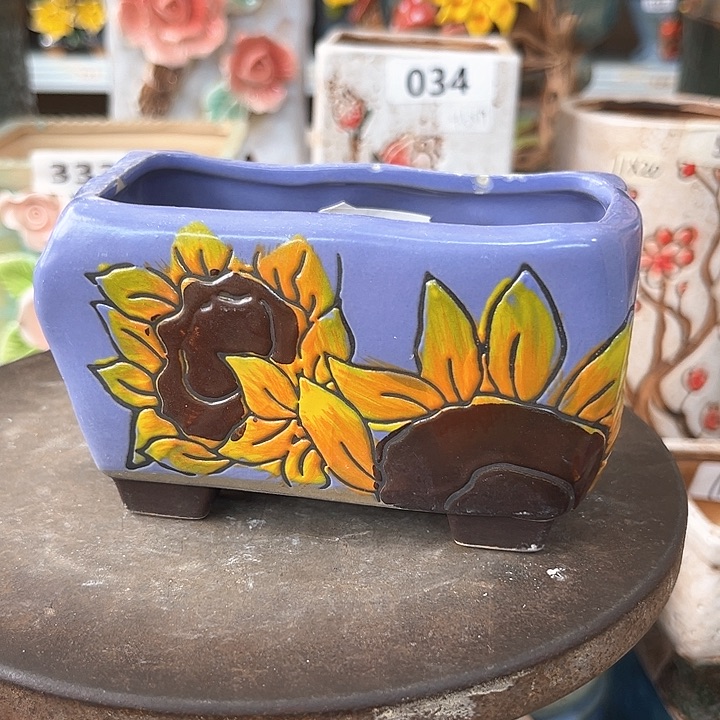 紫砂花盆粗陶材质多肉花盆