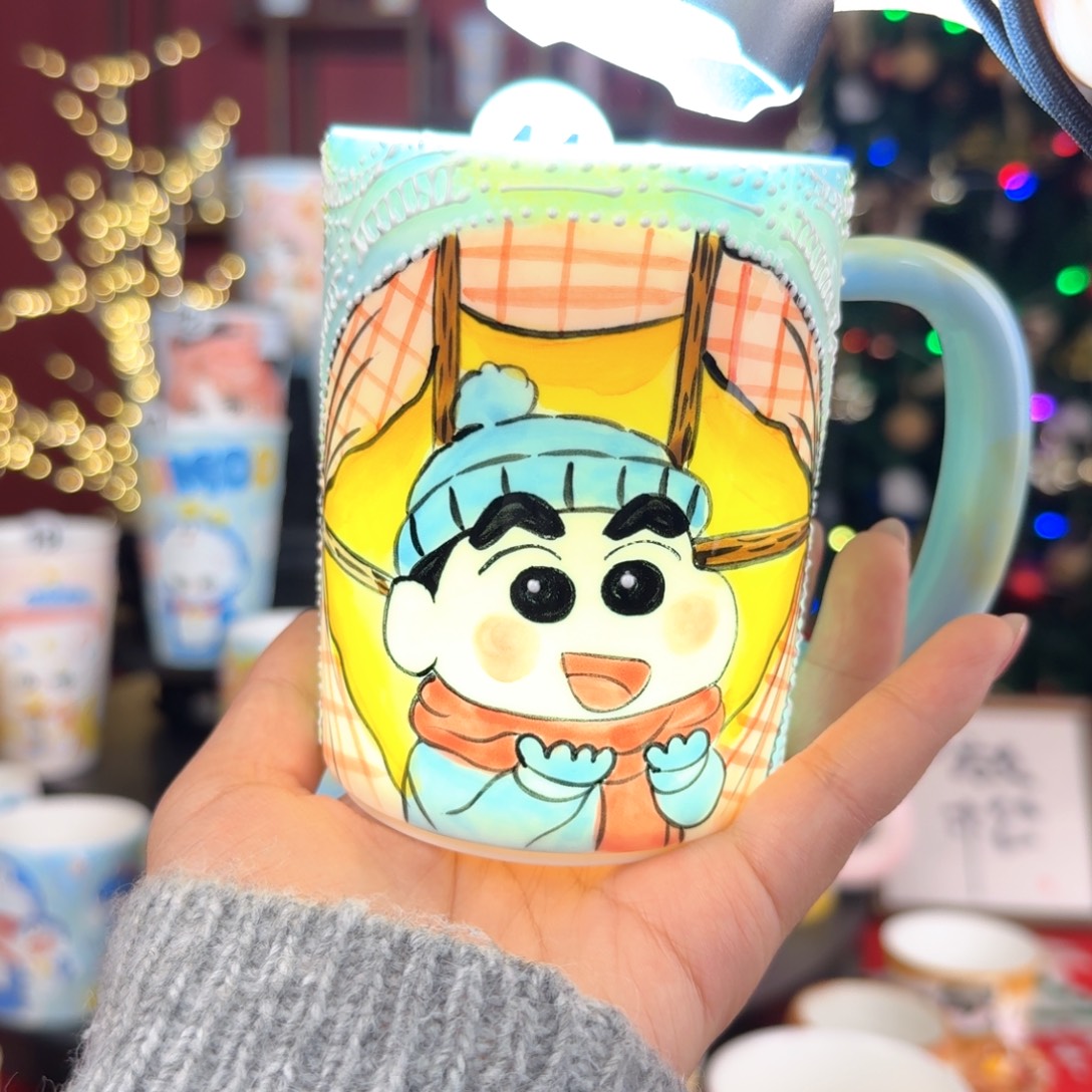 摆件陶景德镇手绘高温釉下彩