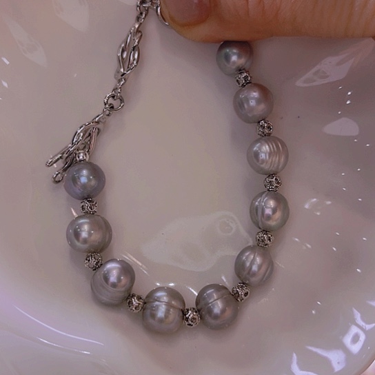 淡水珍珠手绳合金