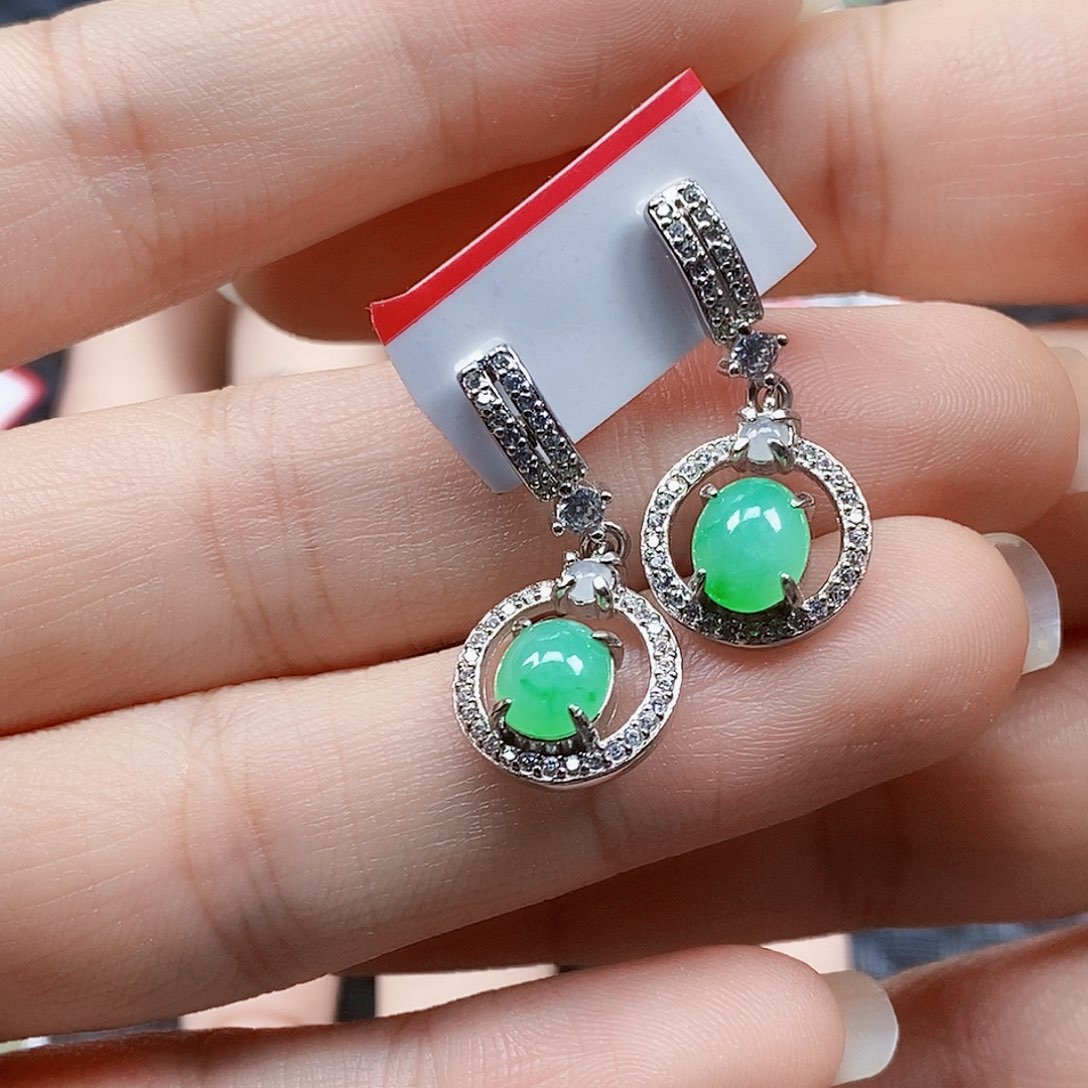 翡翠银S925镶嵌戒指