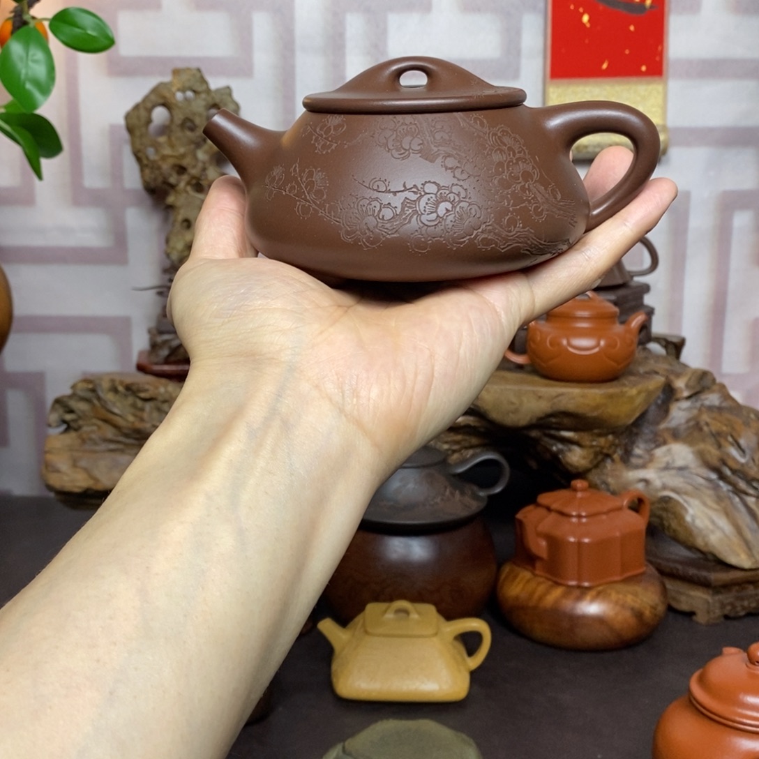 茶壶紫砂紫砂茶具老紫泥大满瓢
