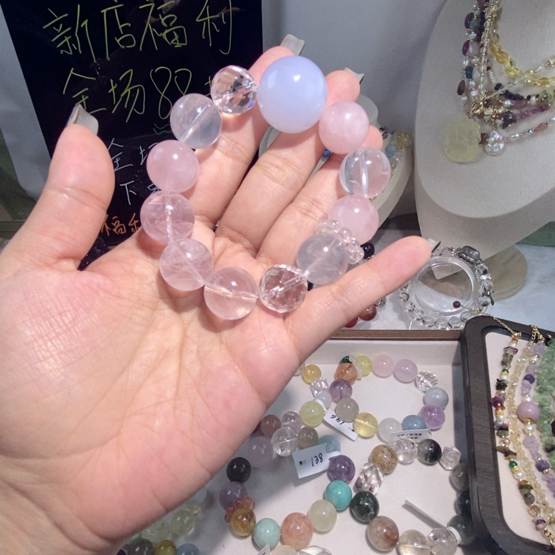 晓***宇水晶手串未镶嵌粉水手串