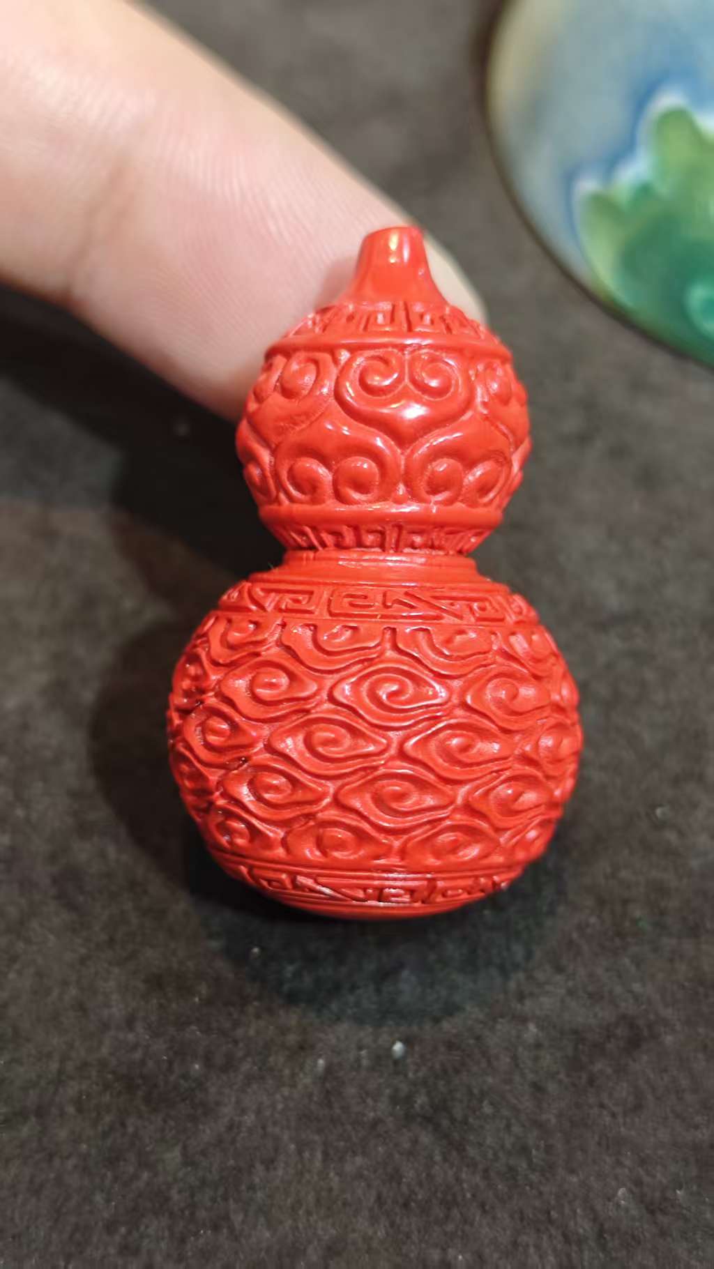 含辰砂工艺品朱砂辰砂帝王砂祥云葫芦摆件