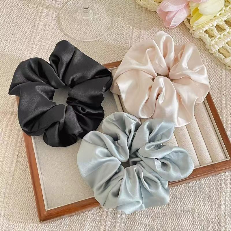 【Muusu】新款缎面简约发圈女扎头马尾皮筋发绳高颜值百搭发饰