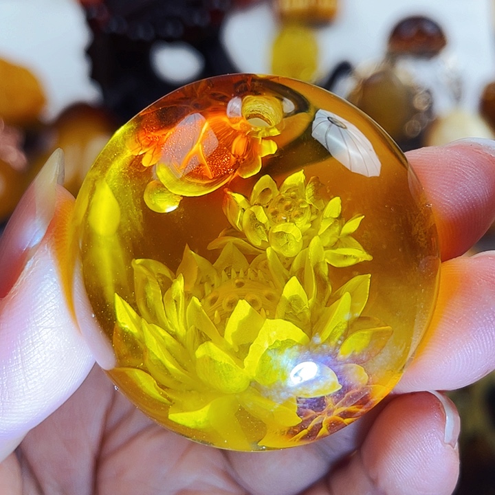 琥珀颈饰未镶嵌吊坠