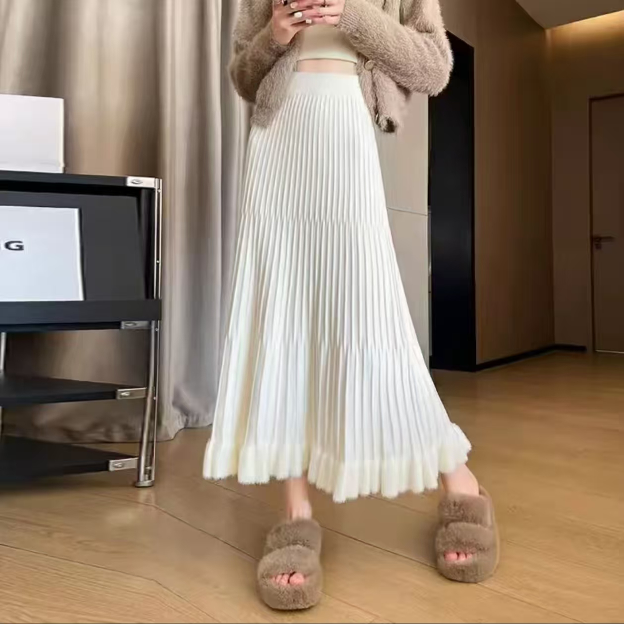 【华夫人】时尚秋冬单品衬裙 单穿 搭配旗袍新中式 摇曳生姿 长度80