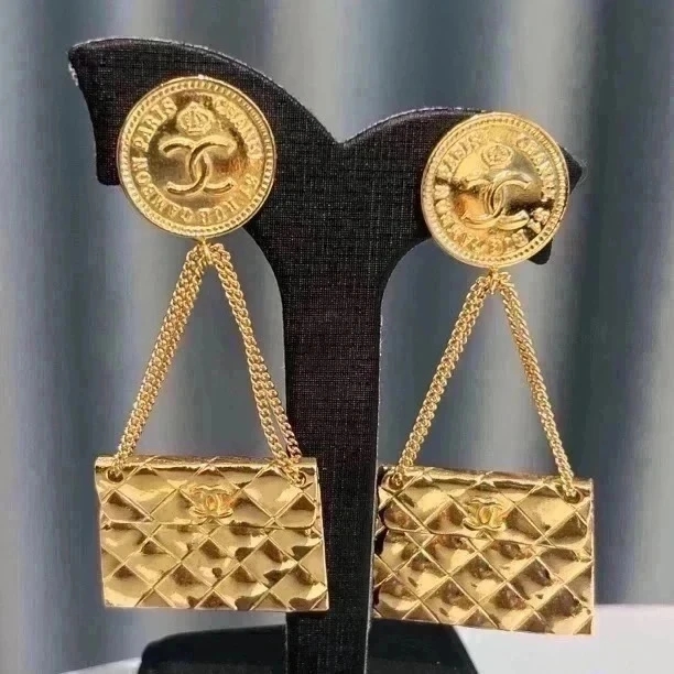 95新 Chanel/香奈儿 Chanel vintage香奈儿中古包包耳夹