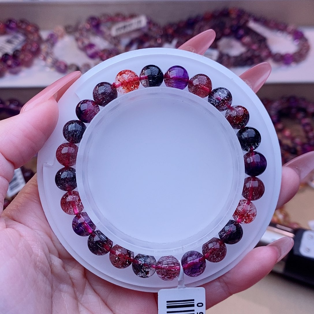 未镶嵌手串水晶黑加仑超七8m+