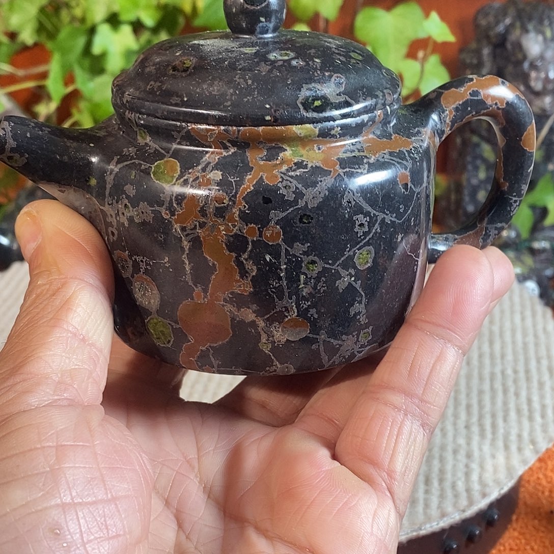 奢上奢梅花玉茶壶