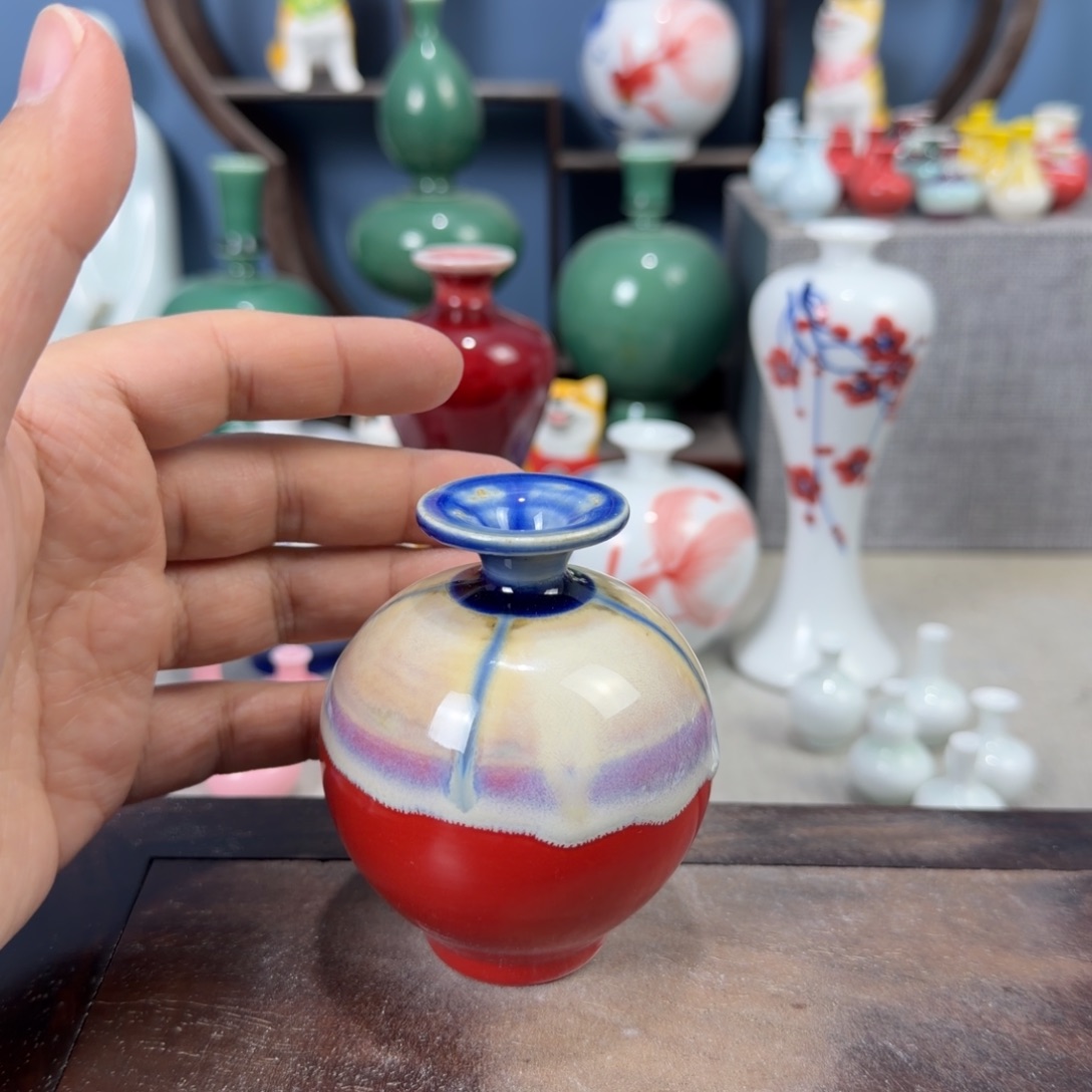 陶瓷手工小花器摆件