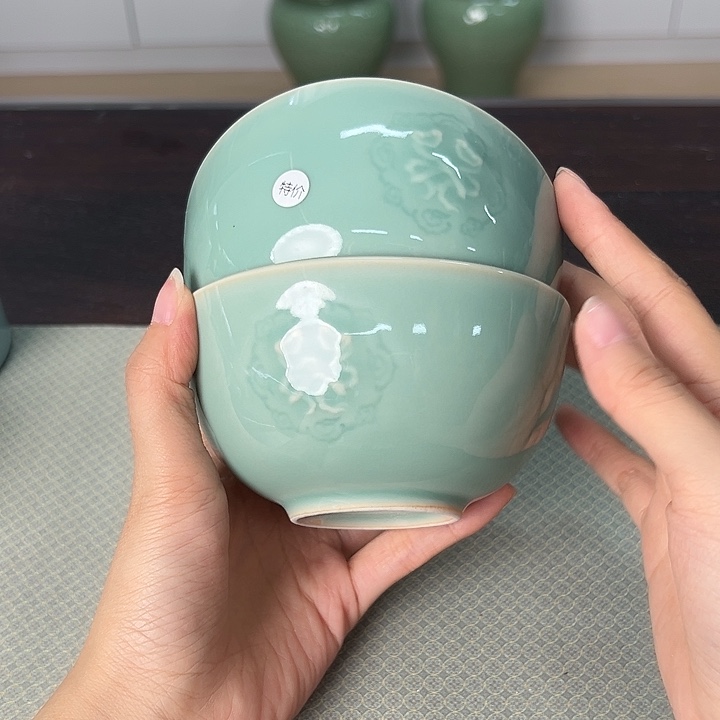 龙泉云间青瓷小米茶器