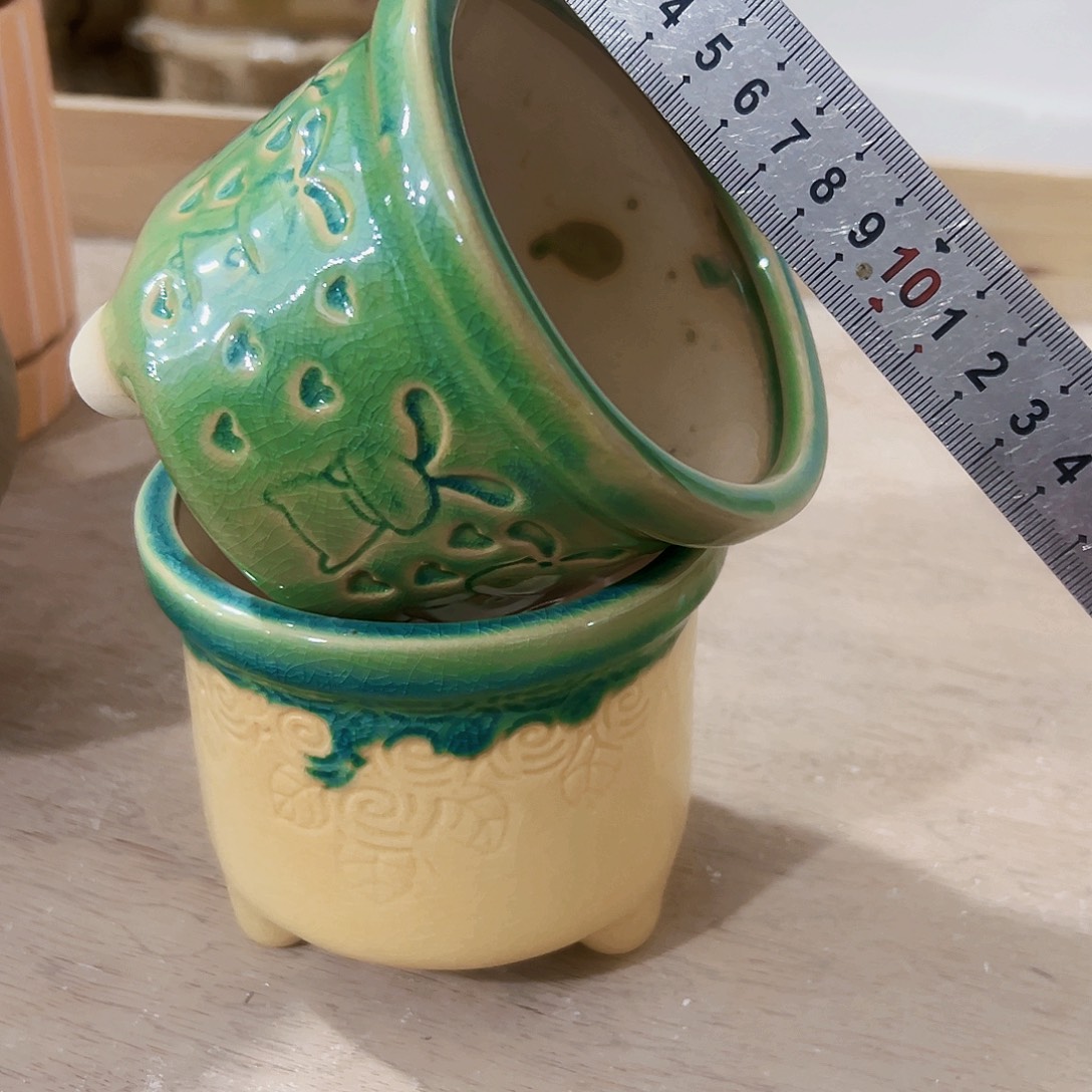 有孔，外贸尾单陶瓷花盆凑单10米包邮