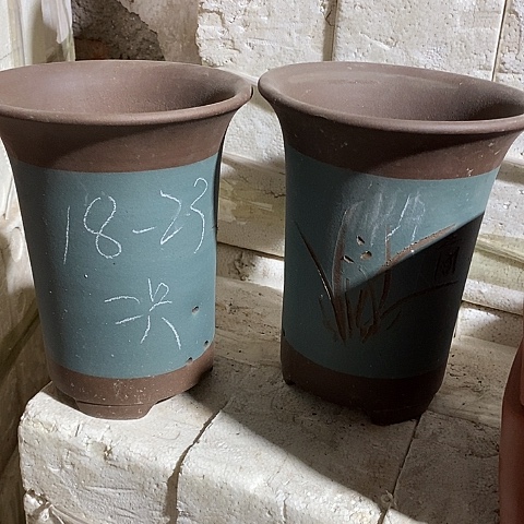 红陶中国宜兴紫砂花盆，