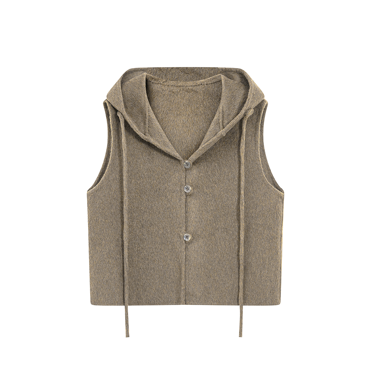 SHECAN【春日暄和】宽松百搭时尚翻领绵羊毛针织背心马甲L4DA006