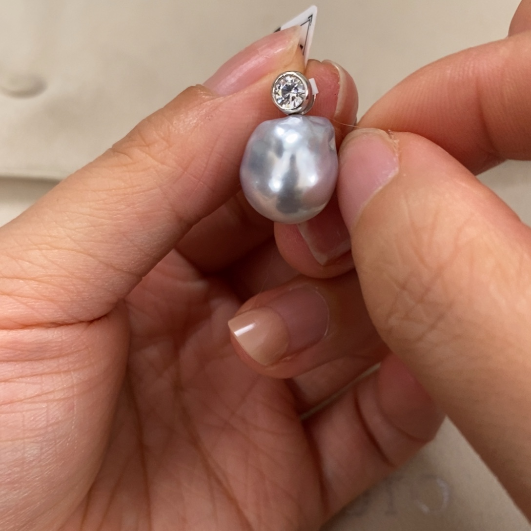 海水珍珠颈饰银S925镶嵌