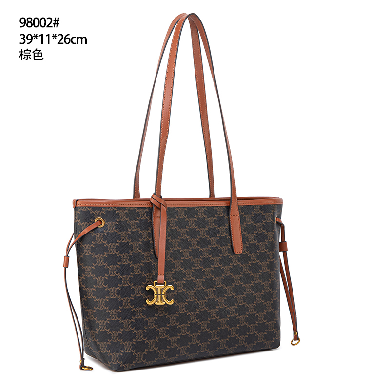 【初阳甄选】QYX-98002-棕色轻奢风民族风休闲洗斜挎包托特包